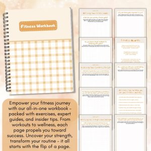 Tan & White Fitness Planner and Workbook Bundle