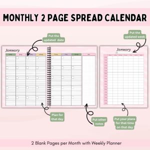 Pink Home Organizing, Decluttering, & Room Makeover Planner Bundle