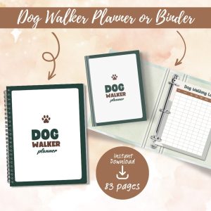 Dog Walker Planner Or Binder