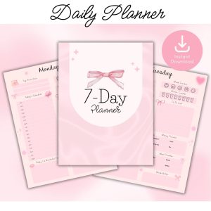 Pink 7 Day Planner Pack