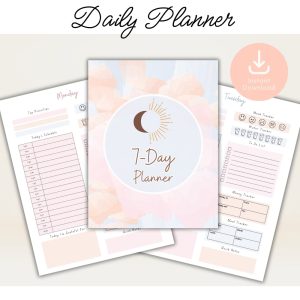 Peach 7 Day Planner Pack