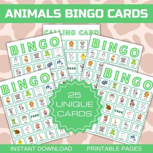 Animals Bingo Cards