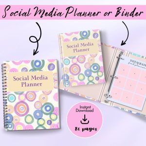 Colorful Social Media Planner Or Binder