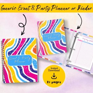 Stripe Design Generic Event & Party Planner Or Binder