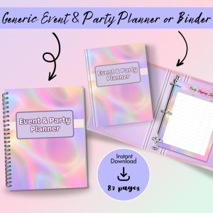 Colorful Generic Event & Party Planner Or Binder