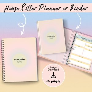 Colorful House Sitter Planner Or Binder