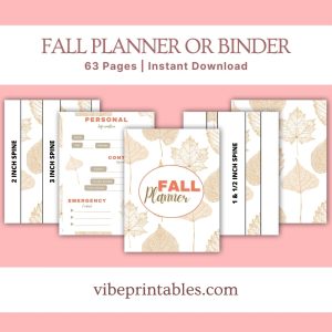 Leaf Design Fall Planner Or Binder