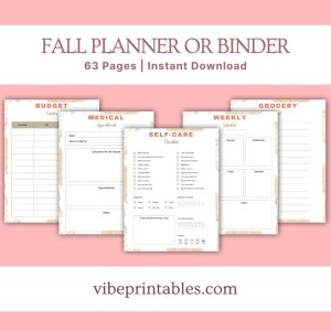 Leaf Design Fall Planner Or Binder