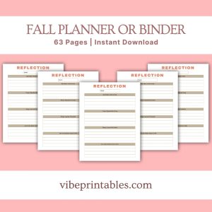 Leaf Design Fall Planner Or Binder