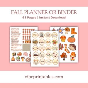 Leaf Design Fall Planner Or Binder