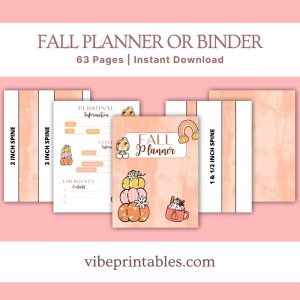 Peach Fall Planner Or Binder