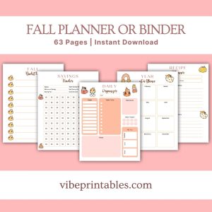 Peach Fall Planner Or Binder