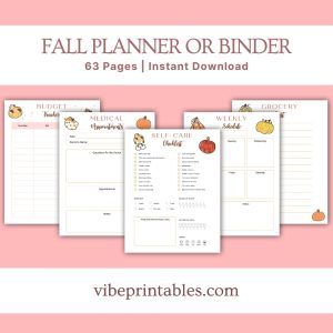 Peach Fall Planner Or Binder