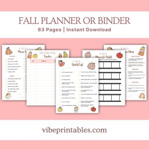 Peach Fall Planner Or Binder