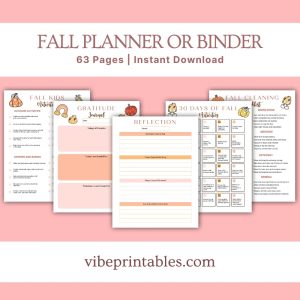 Peach Fall Planner Or Binder