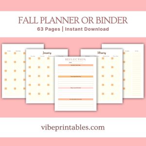 Peach Fall Planner Or Binder