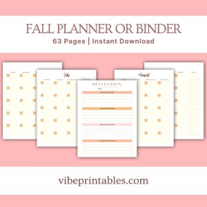 Peach Fall Planner Or Binder