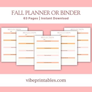 Peach Fall Planner Or Binder