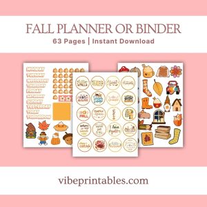 Peach Fall Planner Or Binder