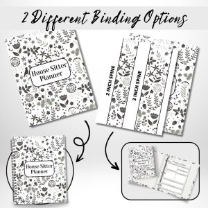 Black & White House Sitter Planner Or Binder