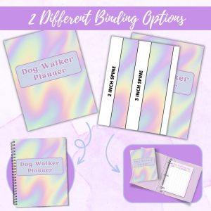 Colorful Dog Walker Planner Or Binder