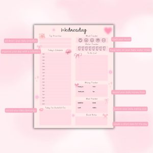 Pink 7 Day Planner Pack