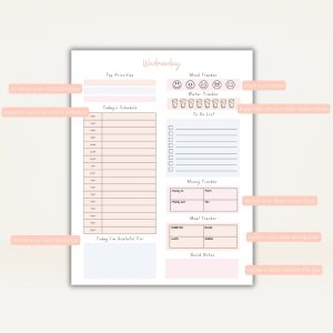 Peach 7 Day Planner Pack