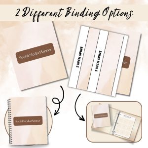 Beige Social Media Planner Or Binder