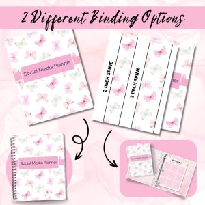 Butterfly Theme Social Media Planner Or Binder