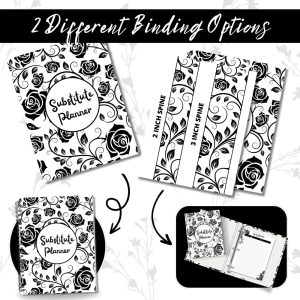 Black & White Substitute Planner Or Binder