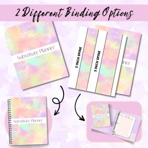 Colorful Substitute Planner Or Binder