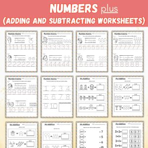 Numbers Adding & Subtracting Worksheets