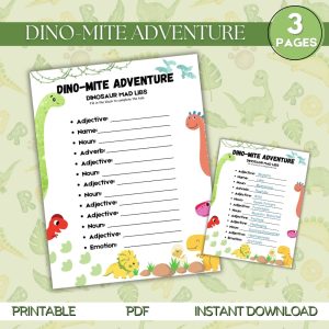 Dinosaur Mad Libs