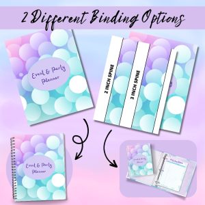 Green & Purple Generic Event & Party Planner Or Binder