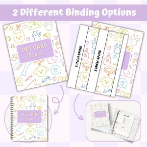 Colorful Pet Care Planner Or Binder