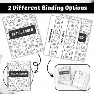 Black & White Pet Planner Or Binder