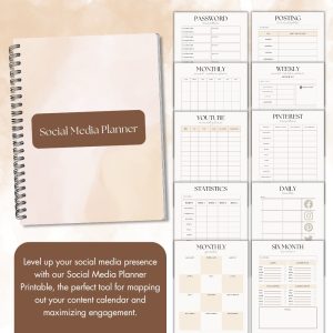 Beige Social Media Planner Or Binder