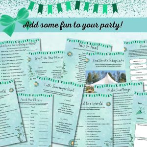 Green Birthday Party Game Bundle For Teens – Girls