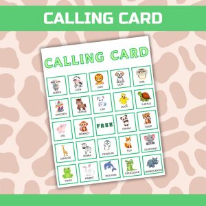 Animals Bingo Cards