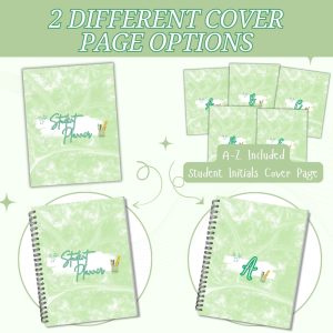 Green Student Planner Or Binder For Older Kids