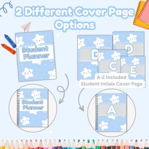 Blue Student Planner Or Binder For Young Kids