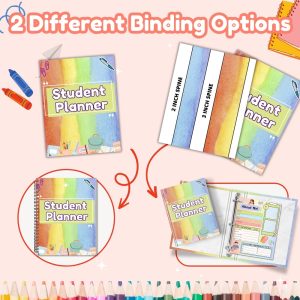 Colorful Student Planner Or Binder For Young Kids