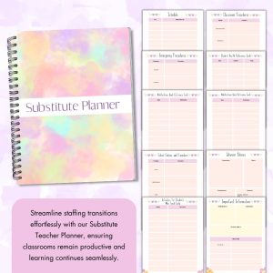 Colorful Substitute Planner Or Binder