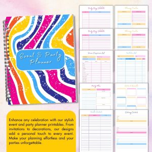 Stripe Design Generic Event & Party Planner Or Binder