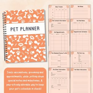 Orange Pet Planner Or Binder