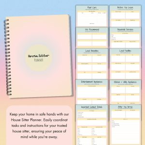 Colorful House Sitter Planner Or Binder