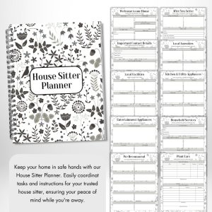 Black & White House Sitter Planner Or Binder