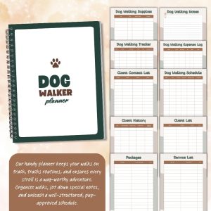 Dog Walker Planner Or Binder