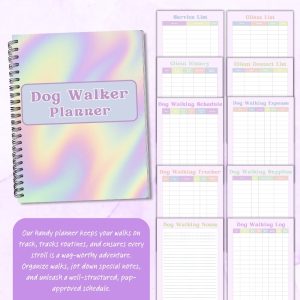 Colorful Dog Walker Planner Or Binder