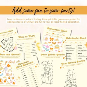 Orange Birthday Party Game Bundle For Kids